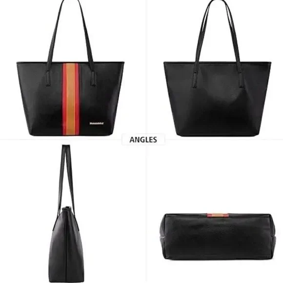 Montana West Black Stripe Women's Shoulder Bag - Picture 3 of 6